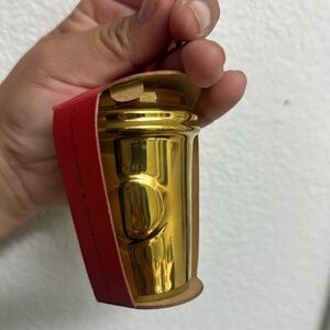 NEW 2014 Starbucks Holiday Christmas Ceramic Ornament Metallic GOLD TO-GO CUP